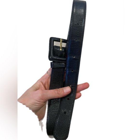 Chanel 1990s vintage black textured leather belt 80/32 - Picture 5 of 14